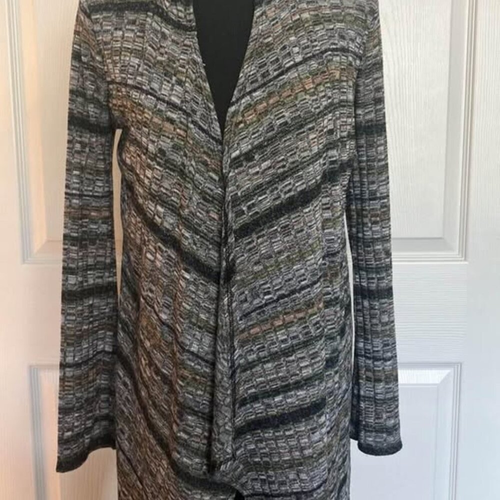 Socialite Lady Shawl with hoodie Gray Size Small